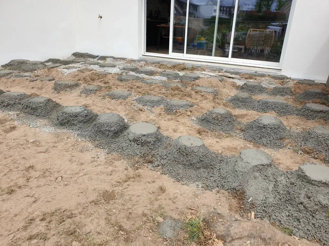Réalisation des plots Béton.