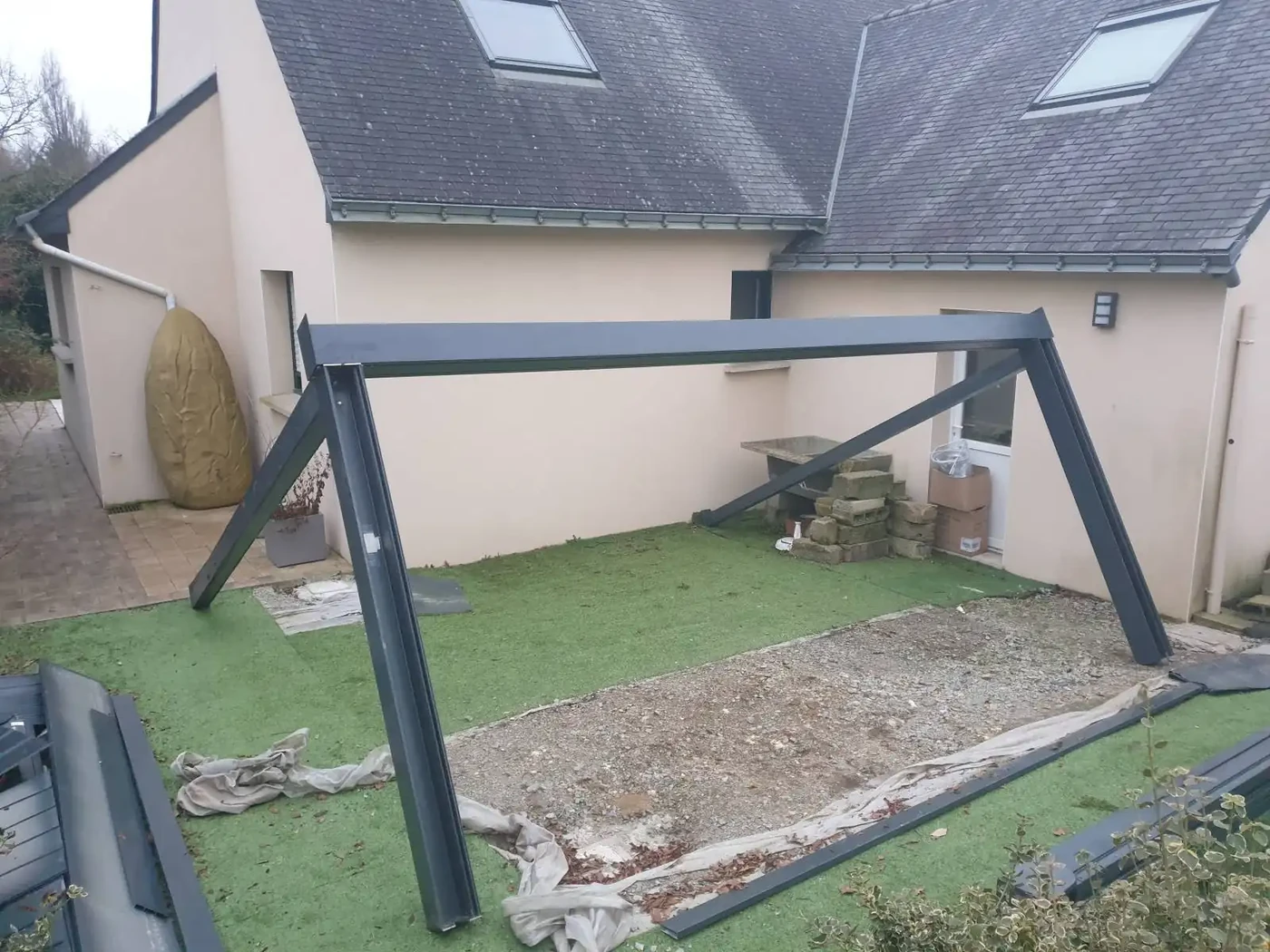 pose et montage d'une Pergola d'occasion